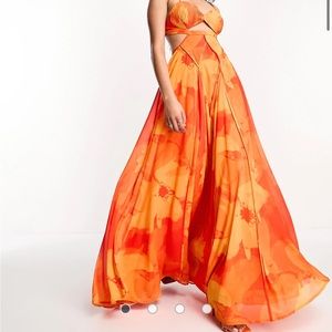 ASOS orange maxi dress